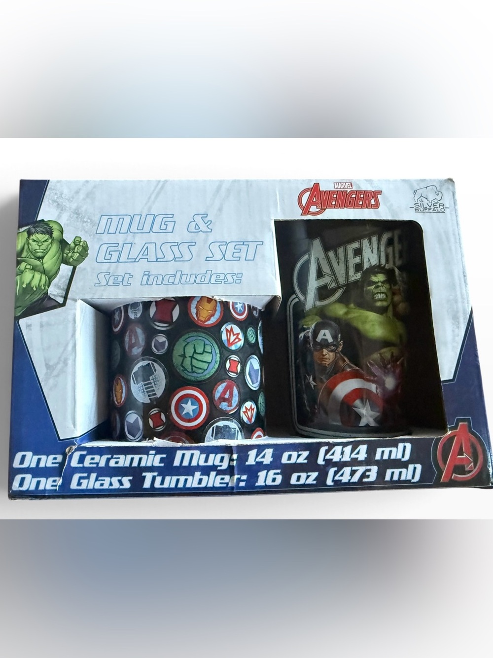 Marvel Avengers Mug and Glass Tumbler Set